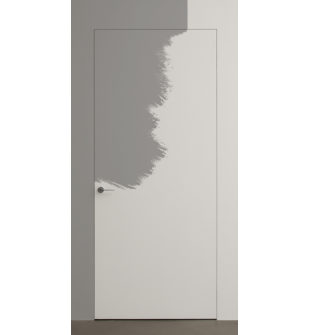 Primed Door Example For Painting In Grey Frameless
