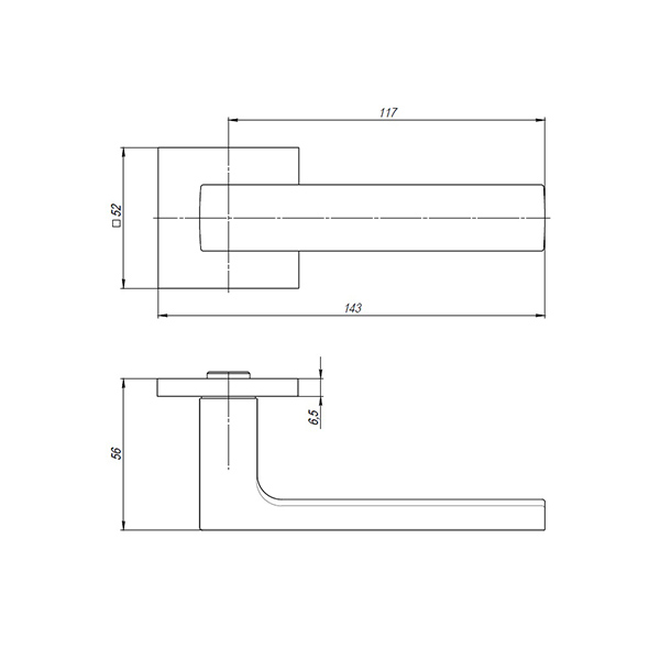 Modern interior DOOR HANDLE SKY USS FSG-39, FLORENTINE GOLD | Door ...
