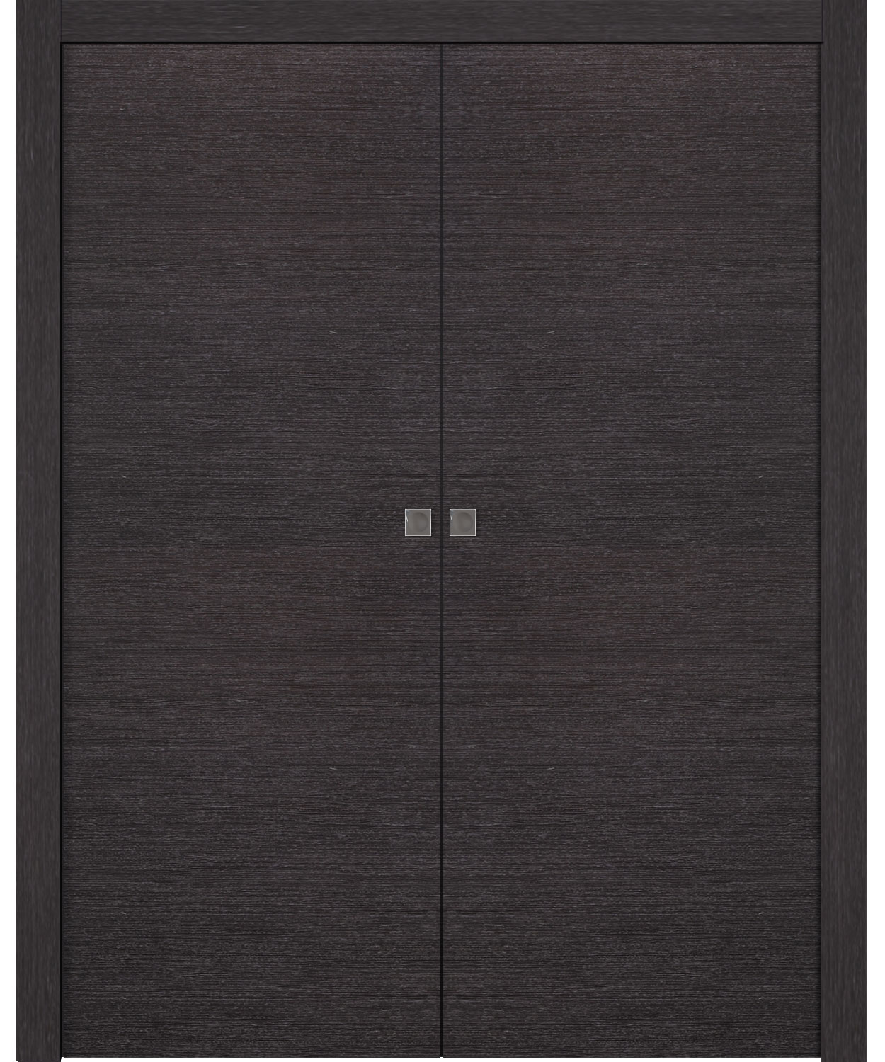 Modern interior Avanti Flat Mat Black Apricot Double pocket doors