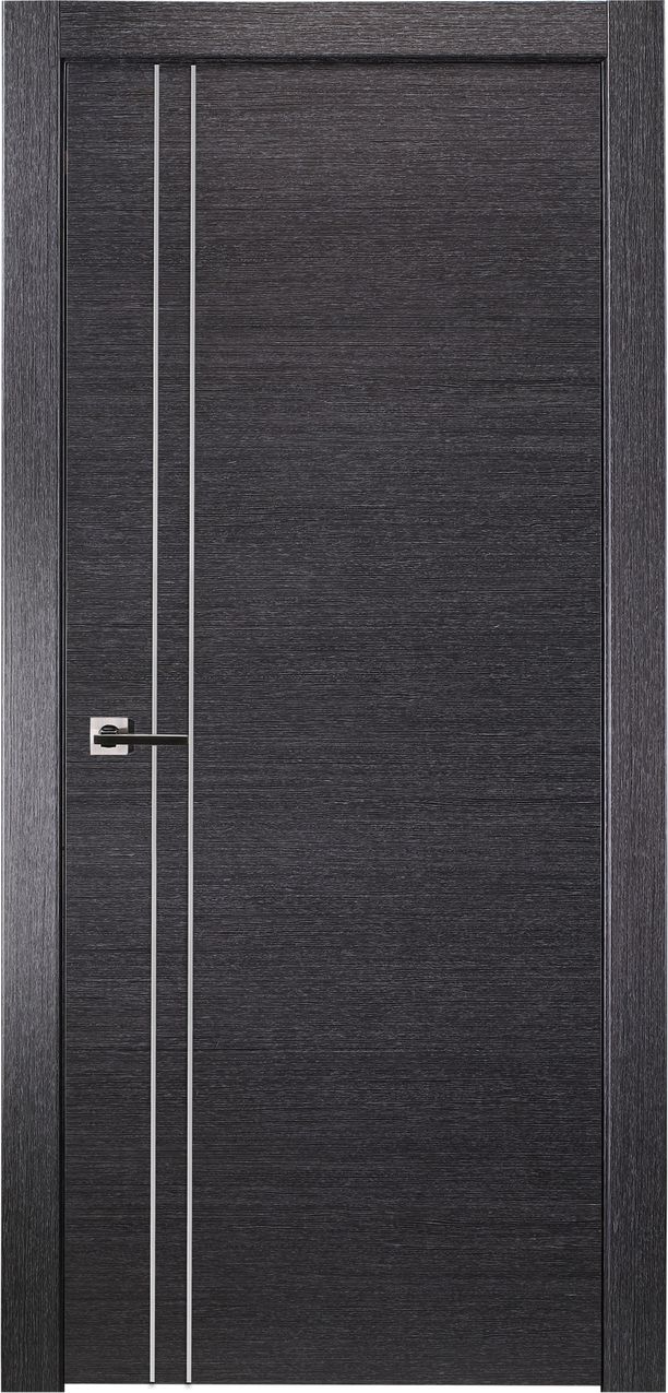 Modern interior door Avanti 2V Black Apricot for $429.00 | Door Design Lab