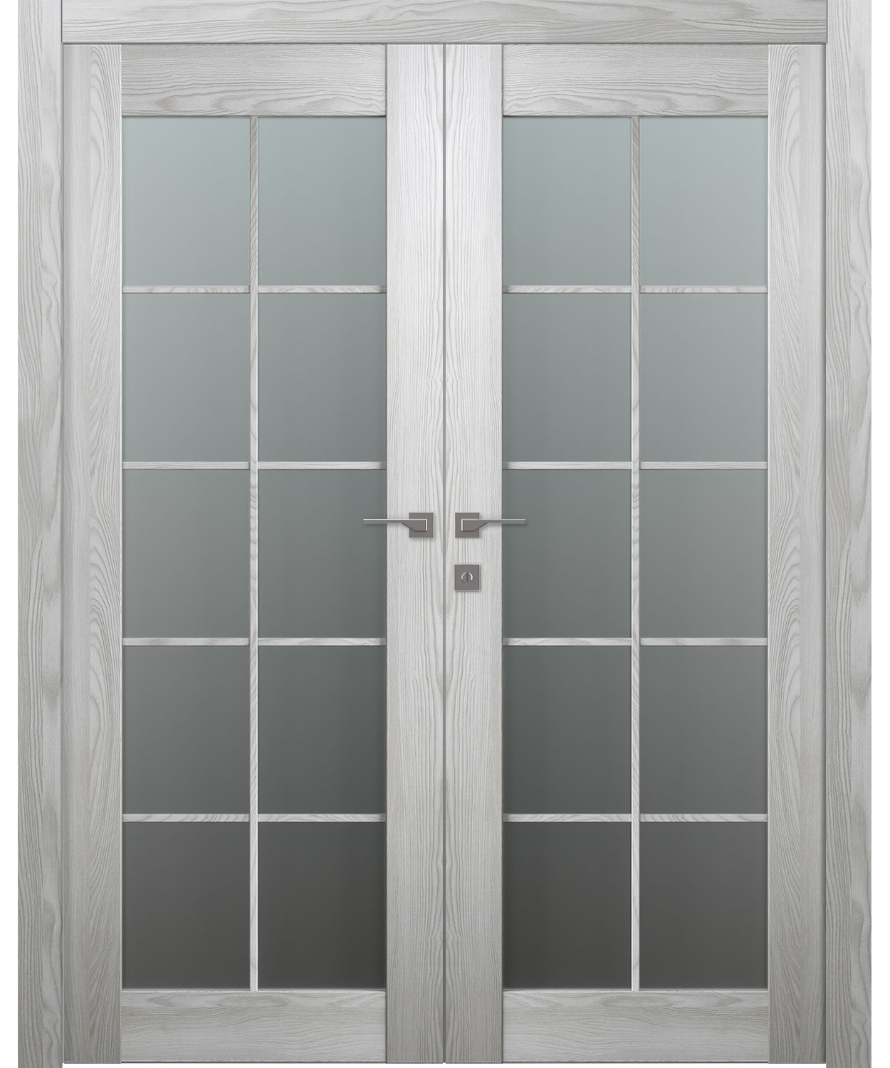 Modern interior door Avon 10 Lite Vetro Ribeira Ash Double doors for ...