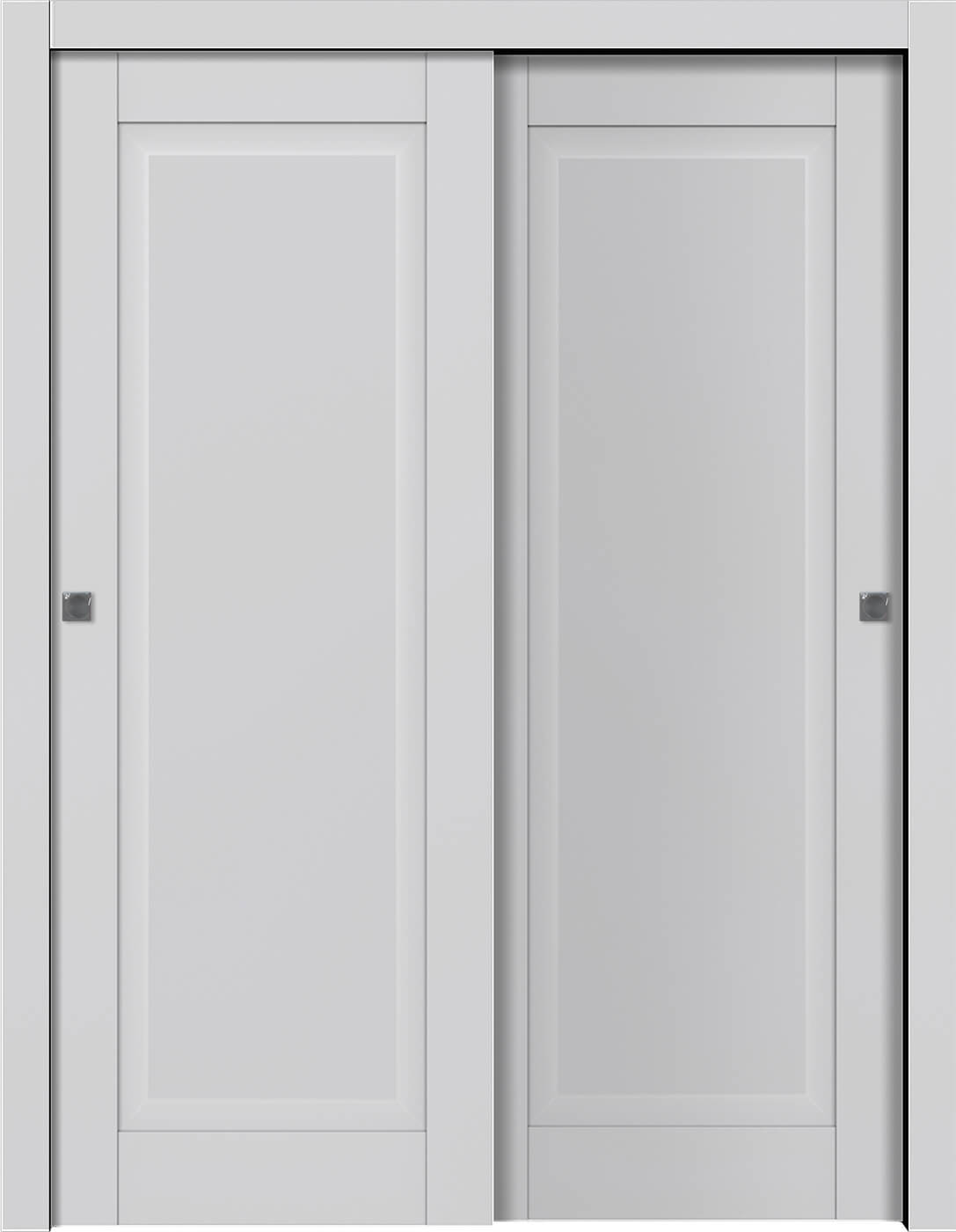 Modern interior Ca1 Primed Bypass doors Door Design Lab