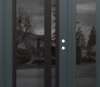 Modern Steel Front Door Diamond C15 52" x 80" anthracite/anthracite mirrored Glass Panel black LHI with Sidelite mirrored Glass