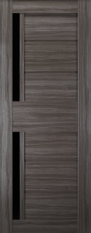DOOR SLAB ESTA BL VETRO GRAY OAK 24" X 92 1/2" X 1 9/16" BLACK GLASS