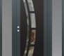 Modern Steel Front Door Diamond C12 60" x 80" anthracite/anthracite clear Glass Panel black RHI with 2 Sidelites frosted Glass