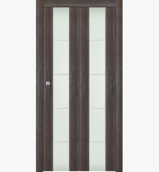 Palladio 202 4H Vetro Gray Oak Bi-folding doors