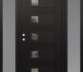 Diamond D2 60" x 80" black/black clear Glass Panel black RHI with 2 Sidelites frosted Glass