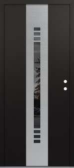 DIAMOND A5 36" X 80" BLACK/BLACK MIRRORED GLASS PANEL STAINLESS STEEL LHI