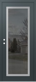 Diamond C1 36" x 80" anthracite/anthracite mirrored Glass Panel stainless steel RHI