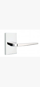 EMTEK ATHENA LEVER WITH MODERN RECTANGULAR ROSETTE PRIVACY LH POLISHED CHROME (US26) 5212