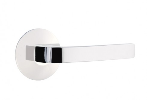 EMTEK BRESLIN LEVER WITH MODERN ROSETTE PASSAGE LH POLISHED CHROME (US26) 5107