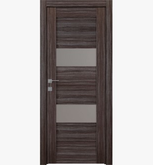 Berta Vetro Gray Oak Single Doors