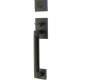 EMTEK HERCULES SMOOTH SECTIONAL SINGLE CYLINDER KEYD 4214 FLAT BLACK US19 for Steel Front Doors