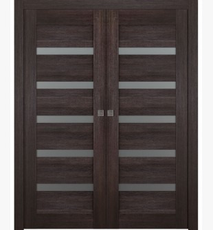 Avon 07-04 Vetro Veralinga Oak Double pocket doors