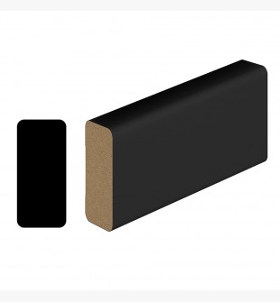 BASE MOLDING TYPE 1 X 1/2" BLACK MATTE 96"