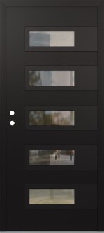 Diamond D3 36" x 80" black/black clear Glass Panel black RHI