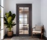 DOOR SLAB PALLADIO 10 LITE CLEAR VETRO GRAY OAK 36" X 80" X 1 9/16" TEMPERED CLEAR GLASS