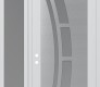Modern Steel Front Door Diamond C12 48" x 96" white/white frosted Glass Panel stainless steel RHI with Sidelite and Transom frosted Glass