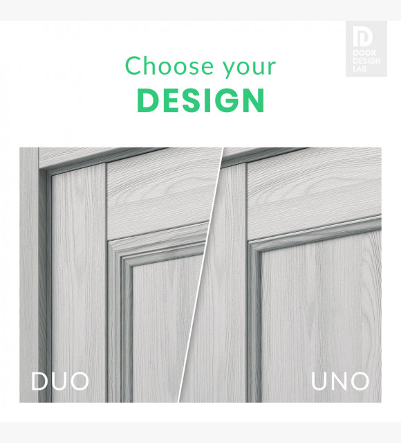 Modern interior door Oxford Duo panel Ribeira Design for 07 $368.00 Ash Door Lab 1 