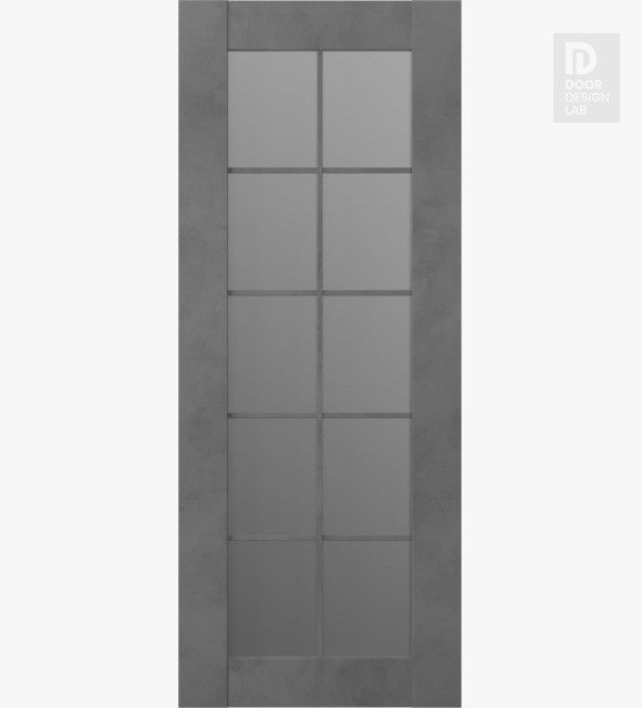 DOOR SLAB AVON 10 LITE VETRO DARK URBAN 30" X 80" X 1 3/4"