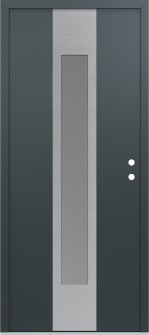 DIAMOND A1 36" X 80" ANTHRACITE/ANTHRACITE FROSTED GLASS PANEL STAINLESS STEEL LHI