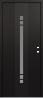 DIAMOND A4 36" X 80" BLACK/WHITE FROSTED GLASS PANEL BLACK LHI