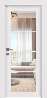 Smart Pro 4 Lite Clear Vetro Polar White Single Doors