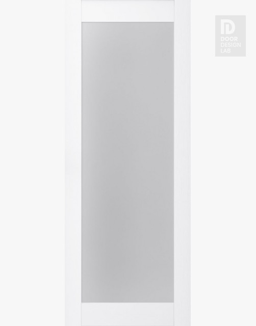 DOOR SLAB PALLADIO 207 VETRO BIANCO NOBLE 28" X 80" X 1 9/16" TEMPERED FROSTED GLASS