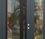 Modern Steel Front Door Diamond C15 52" x 96" anthracite/anthracite clear Glass Panel black LHI with Sidelite and Transom clear Glass