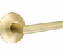 Emtek stuttgart door lever with modern rosette privacy right hand satin brass (us4) 5207