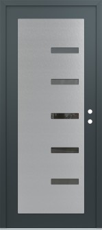 Diamond C8 36" x 80" anthracite/anthracite mirrored Glass Panel stainless steel LHI