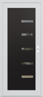 Diamond C8 36" x 80" white/white clear Glass Panel black LHI