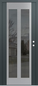 Diamond C14 36" x 80" anthracite/anthracite mirrored Glass Panel stainless steel LHI