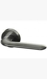 DOOR HANDLE PREMIUM EXCALIBUR ROUND ROSETTE BPVD-77 GRAPHITE NICKEL