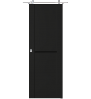 Avon 01 1H Black Matte Barn doors