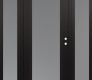 Modern Steel Front Door Diamond C1 68" x 80" black/white frosted Glass Panel black LHI with 2 Sidelites frosted Glass