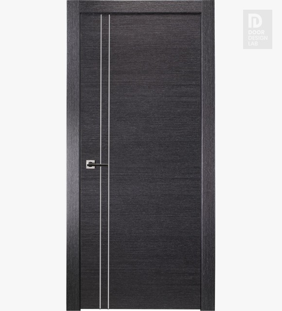 Modern interior door Avanti 2V Black Apricot for $429.00 | Door Design Lab