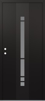 DIAMOND A3 36" X 80" BLACK/WHITE FROSTED GLASS PANEL BLACK RHI