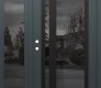 Modern Steel Front Door Diamond C15 50" x 80" anthracite/anthracite mirrored Glass Panel black RHI with Sidelite mirrored Glass