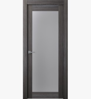 Palladio 207 Vetro Gray Oak Single Doors
