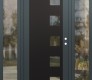 Modern Steel Front Door Diamond C5 60" x 80" anthracite/anthracite clear Glass Panel black LHI with 2 Sidelites clear Glass