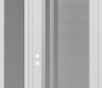 Modern Steel Front Door Diamond C6 48" x 96" white/white frosted Glass Panel stainless steel RHI with Sidelite and Transom frosted Glass