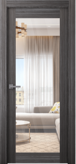 Palladio 207 Clear Vetro Gray Oak Hinged doors
