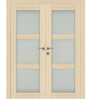 Avon 3 Lite Vetro Loire Ash Double doors