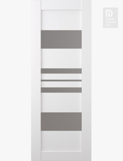 Modern Interior DOOR SLAB ROMI VETRO BIANCO NOBLE 28" X 84" X 1 9/16" FROSTED GLASS