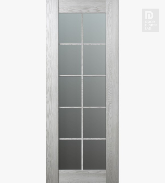 DOOR SLAB AVON 10 LITE VETRO RIBEIRA ASH 28" X 96" X 1 3/4"