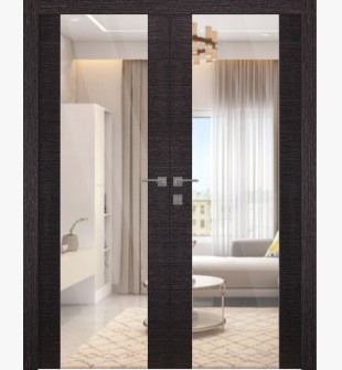 Avanti 202 Clear Vetro Black Apricot Double doors