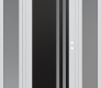 Modern Steel Front Door Diamond C6 60" x 80" white/white frosted Glass Panel black LHI with 2 Sidelites frosted Glass