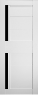 DOOR SLAB ESTA BL VETRO BIANCO NOBLE 36" X 80" X 1 9/16" BLACK GLASS