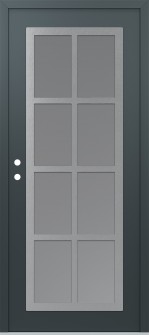 Diamond C16 36" x 80" anthracite/anthracite frosted Glass Panel stainless steel RHI